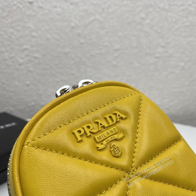 prada女包 普拉達專櫃新款斜挎包 1DH030 Prada黃色手機包  pyd2222